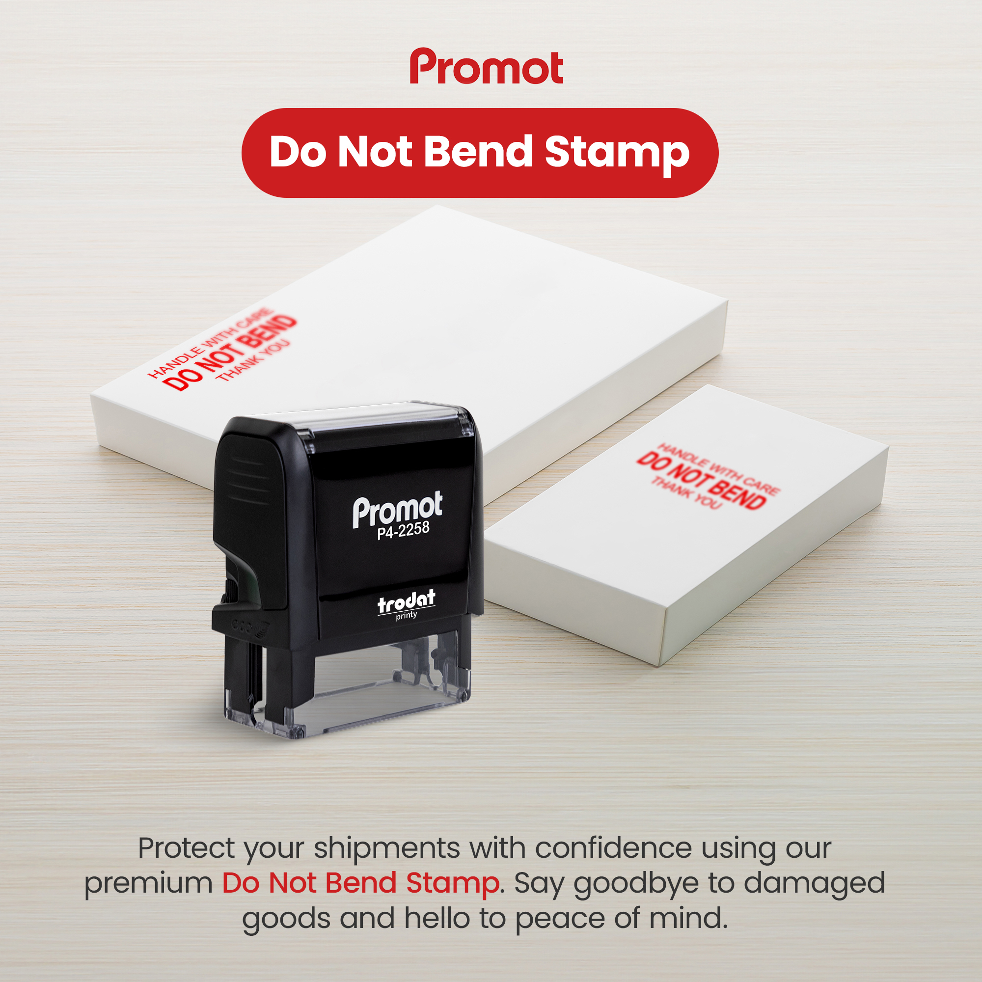 Handle with Care -  Do Not Bend Stamp (Medium) hover